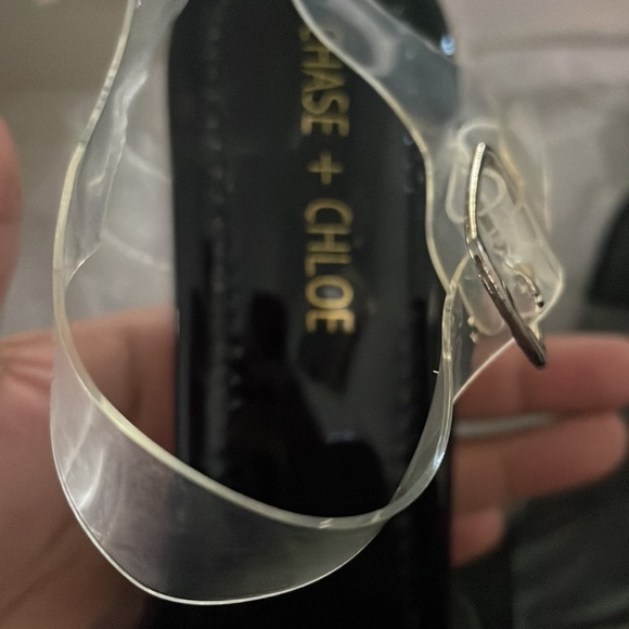 CHASE & CHLOE SERENITY-1 WOMEN'S CLEAR STILETTO HIGH HEEL PLATFORM pumps - Picture 11 of 12